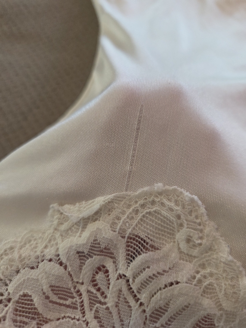 Vintage The Limited Women's large Lace Trim Babydoll Cami Stretch Ivory/off whit - Picture 11 of 14